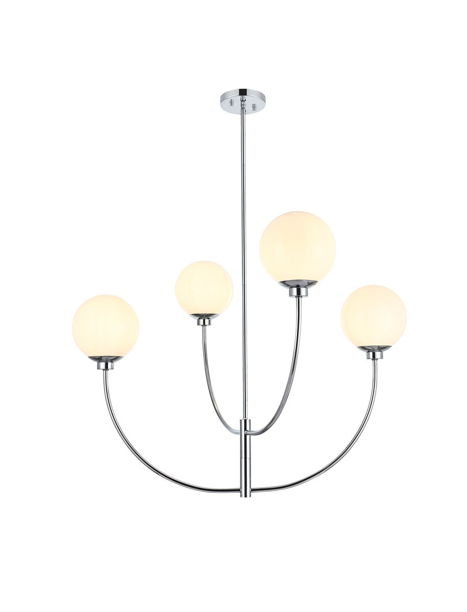36 Inch Chandelier In Chrome by Living District