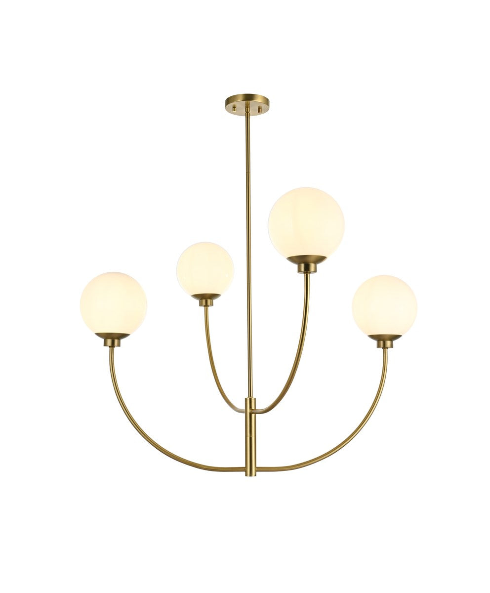 36 Inch Chandelier In Satin Gold by Living District