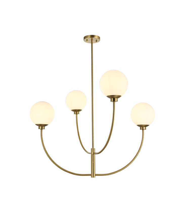 36 Inch Chandelier In Satin Gold by Living District
