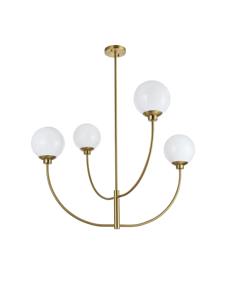 36 Inch Chandelier In Satin Gold