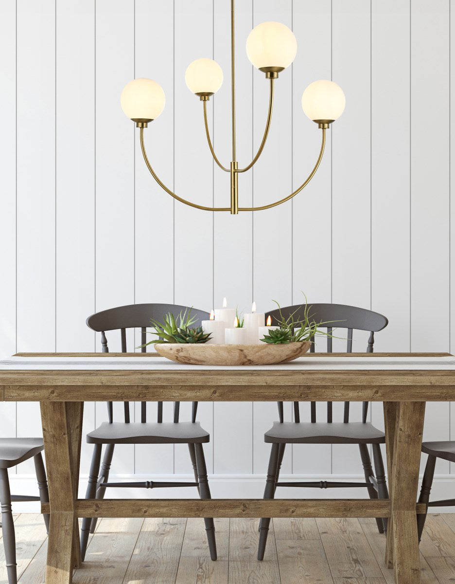 36 Inch Chandelier In Satin Gold