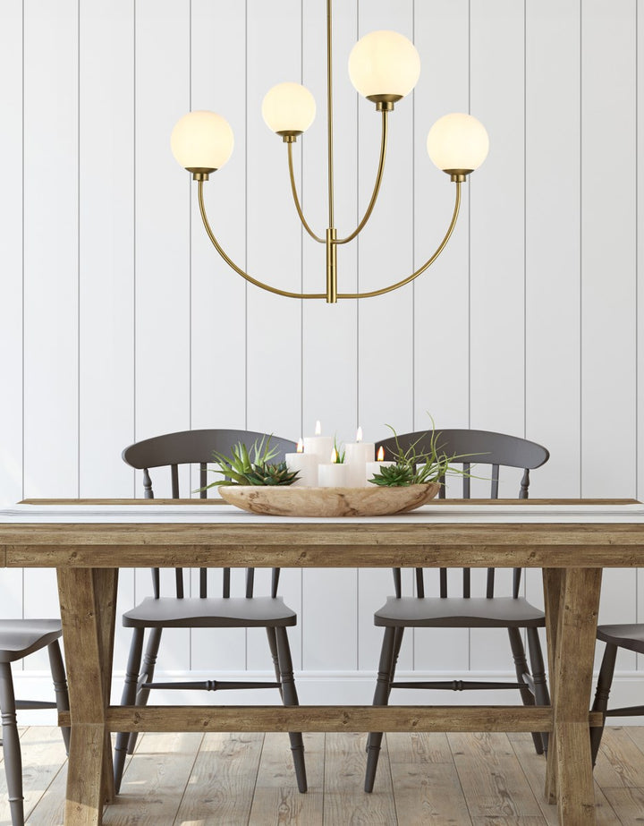 36 Inch Chandelier In Satin Gold