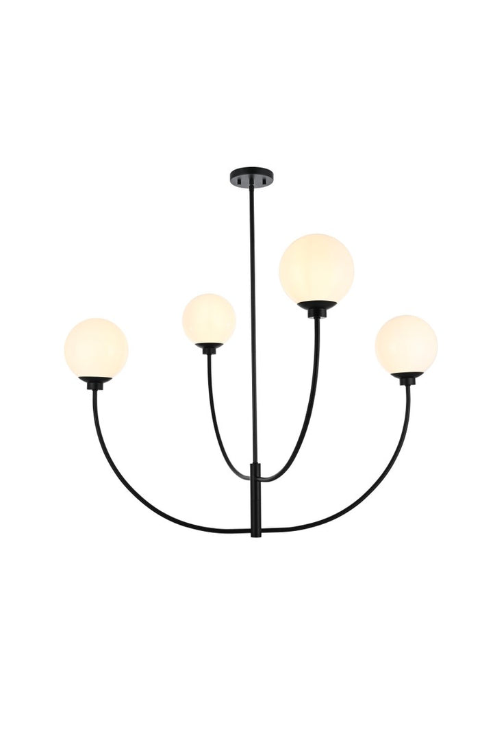 42 Inch Chandelier In Black by Living District