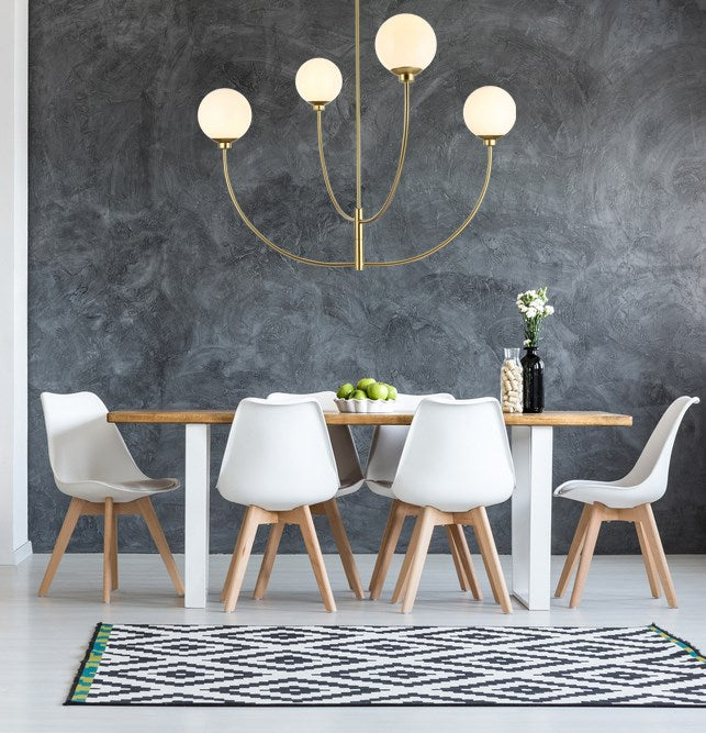 42 Inch Chandelier In Brass