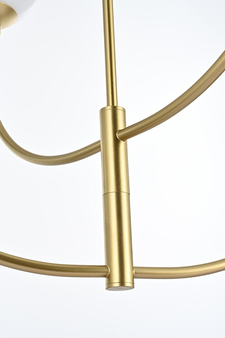 42 Inch Chandelier In Brass