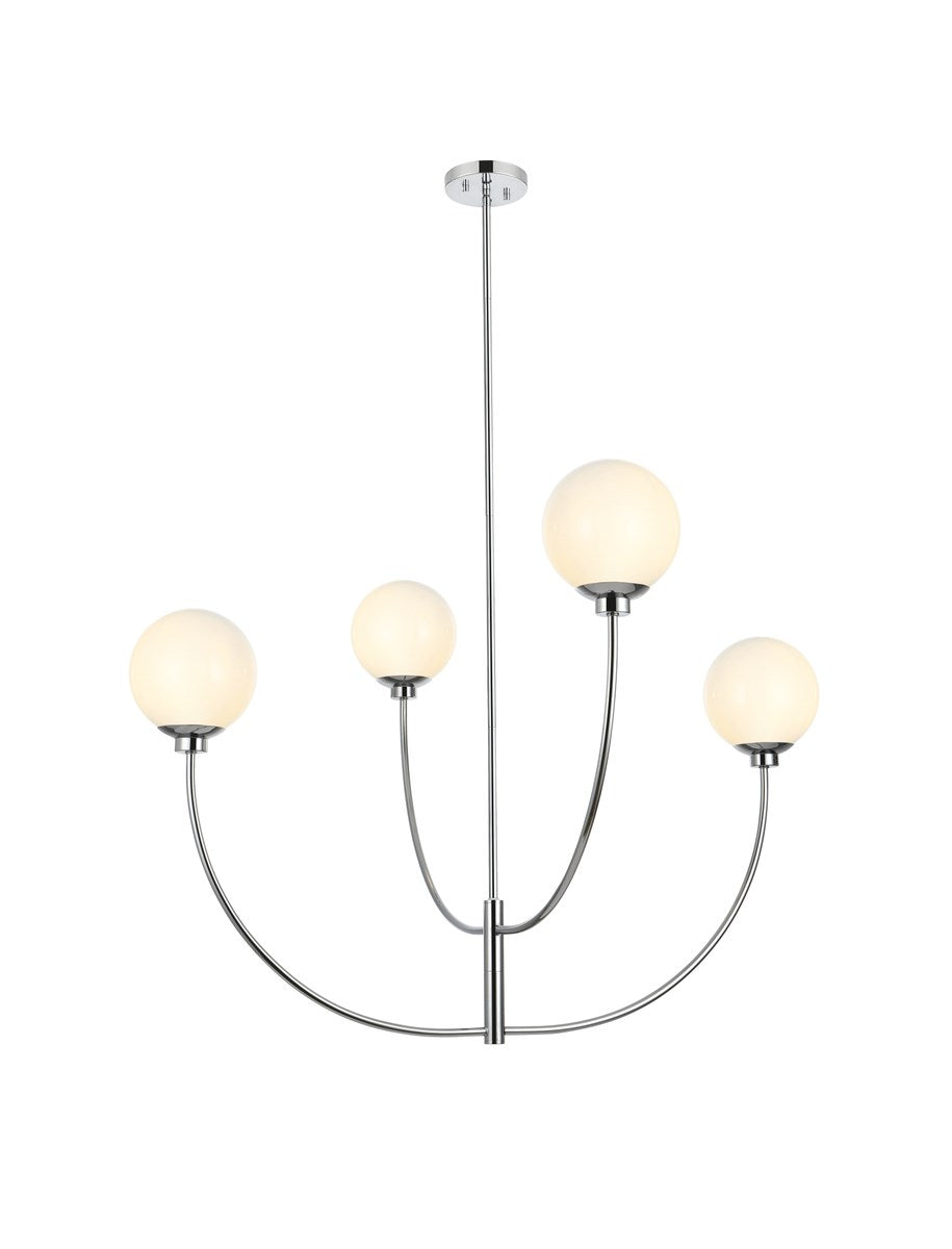 42 Inch Chandelier In Chrome by Living District