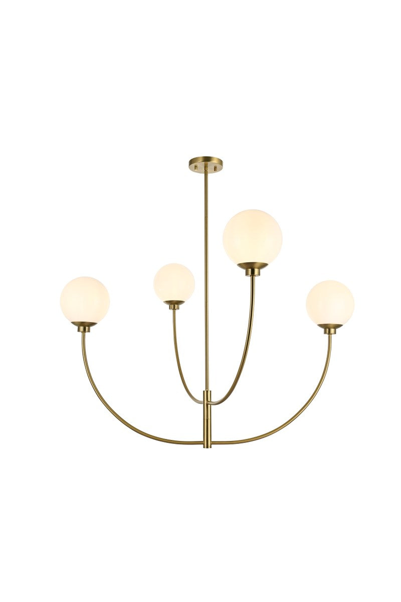 42 Inch Chandelier In Satin Gold by Living District