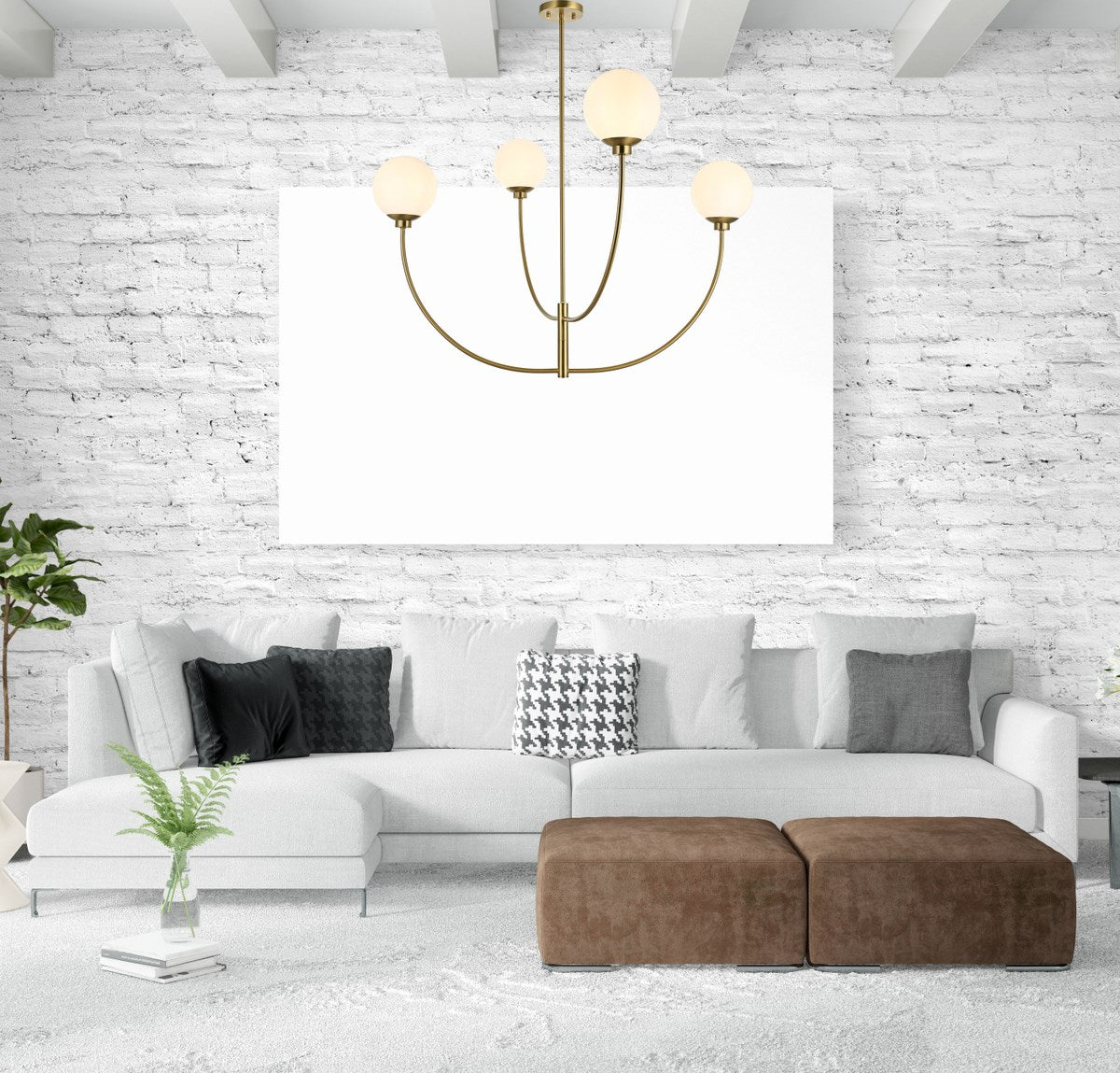 42 Inch Chandelier In Satin Gold