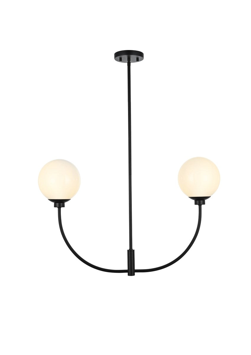 30 Inch Chandelier In Black by Living District