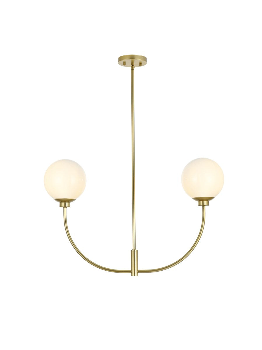 30 Inch Chandelier In Brass by Living District