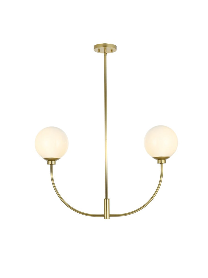 30 Inch Chandelier In Brass by Living District