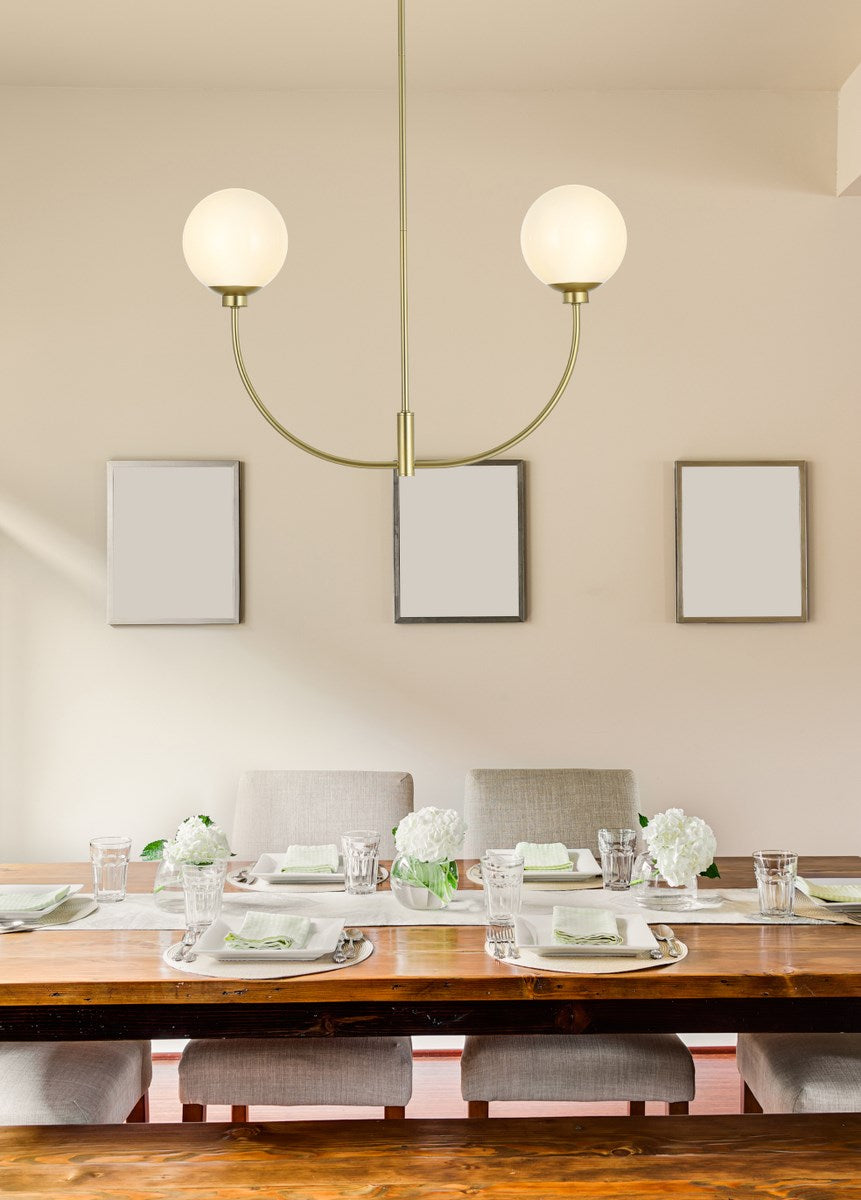 30 Inch Chandelier In Brass