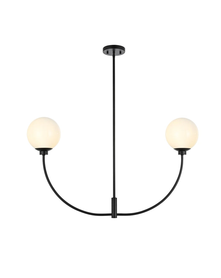 36 Inch Chandelier In Black by Living District