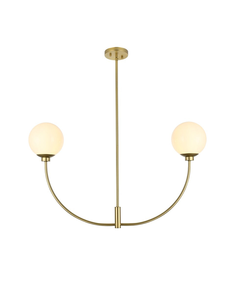 36 Inch Chandelier In Brass by Living District
