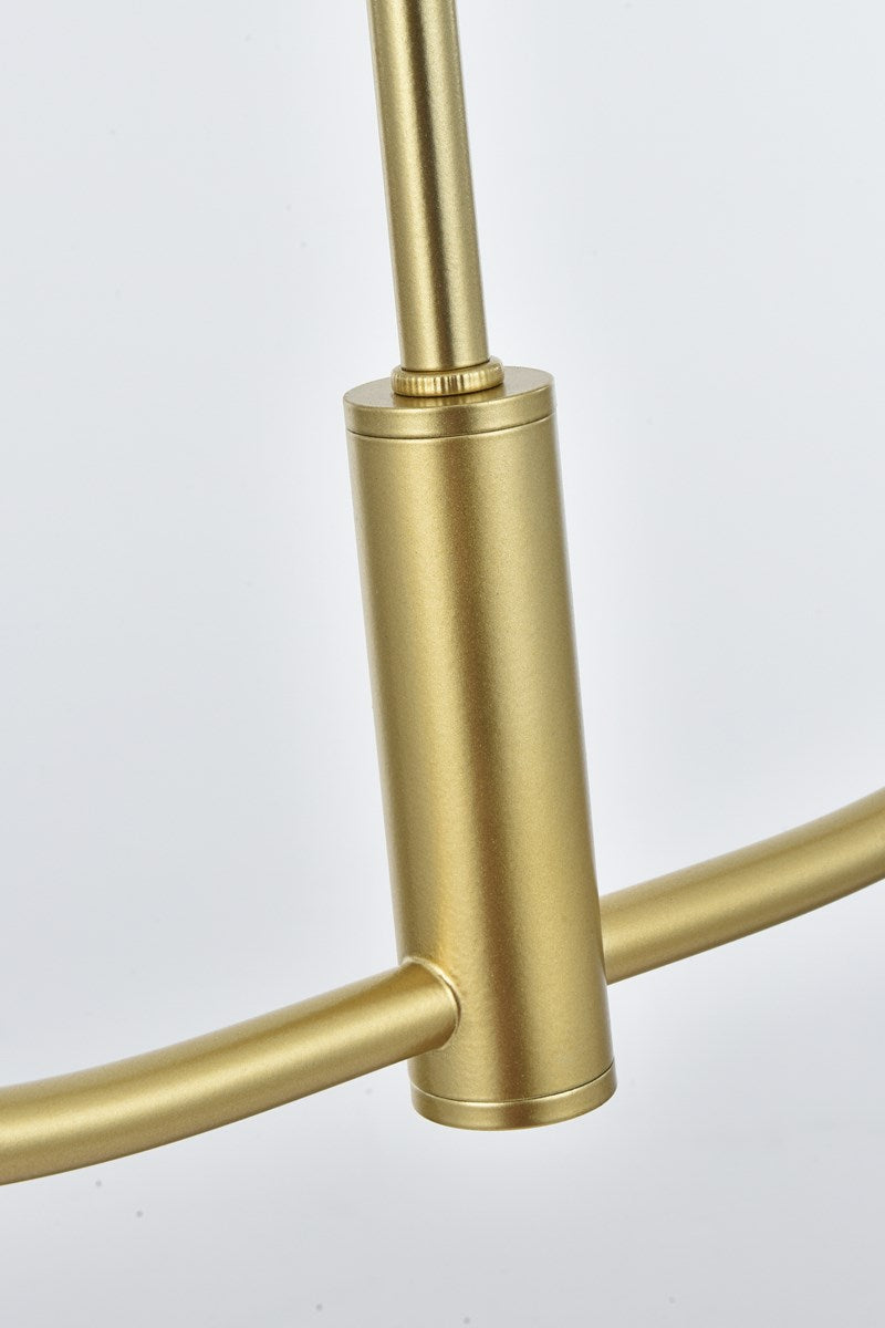 36 Inch Chandelier In Brass