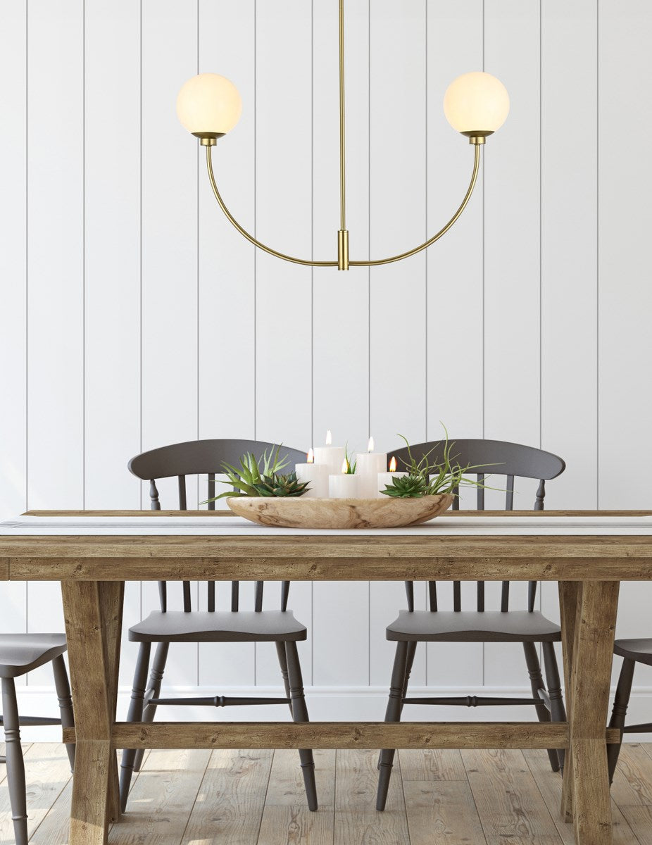 36 Inch Chandelier In Brass