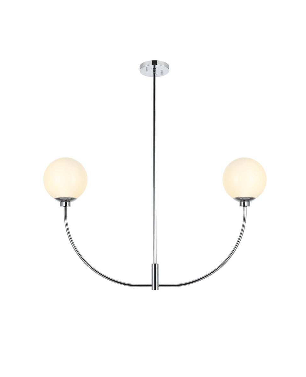 36 Inch Chandelier In Chrome by Living District