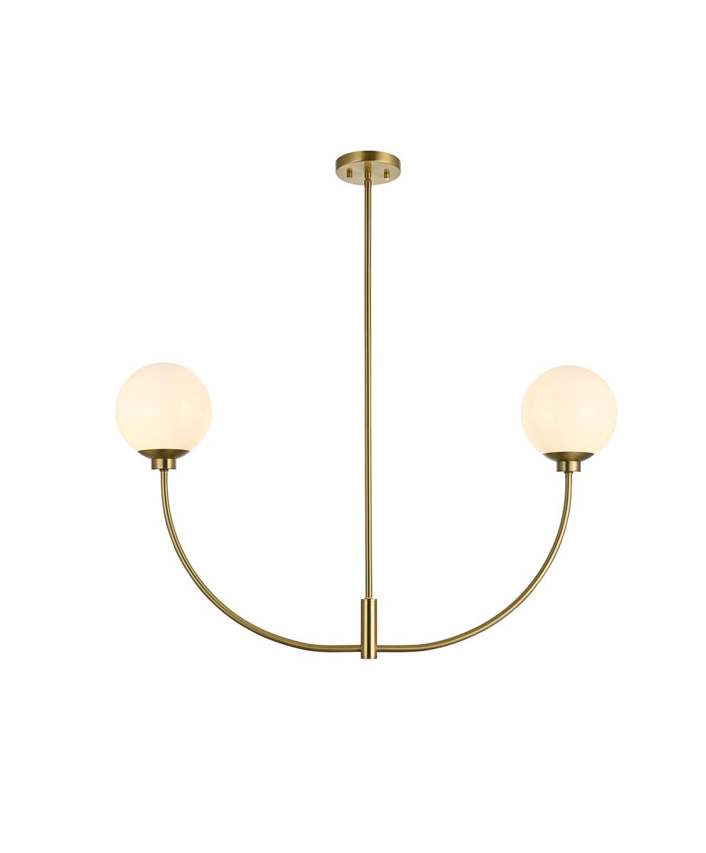 36 Inch Chandelier In Satin Gold by Living District