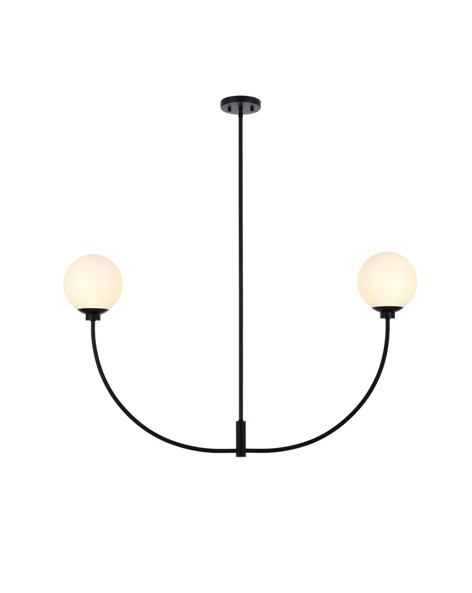 42 Inch Chandelier In Black by Living District