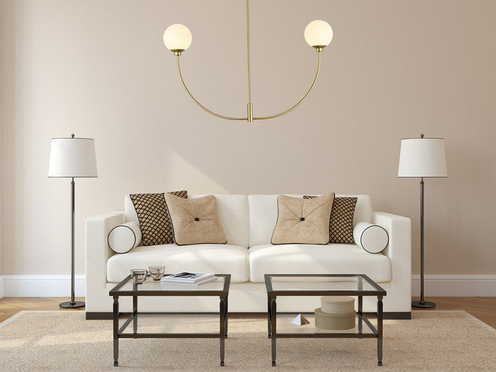 42 Inch Chandelier In Brass