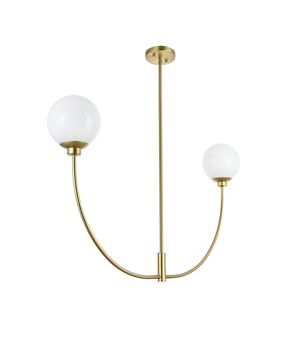 42 Inch Chandelier In Brass