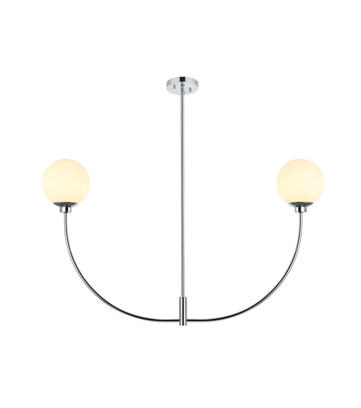 42 Inch Chandelier In Chrome by Living District