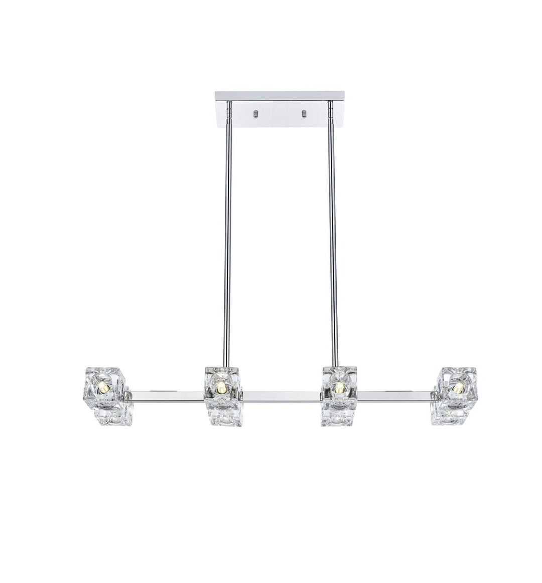 30 Inch Pendant Light In Chrome by Living District