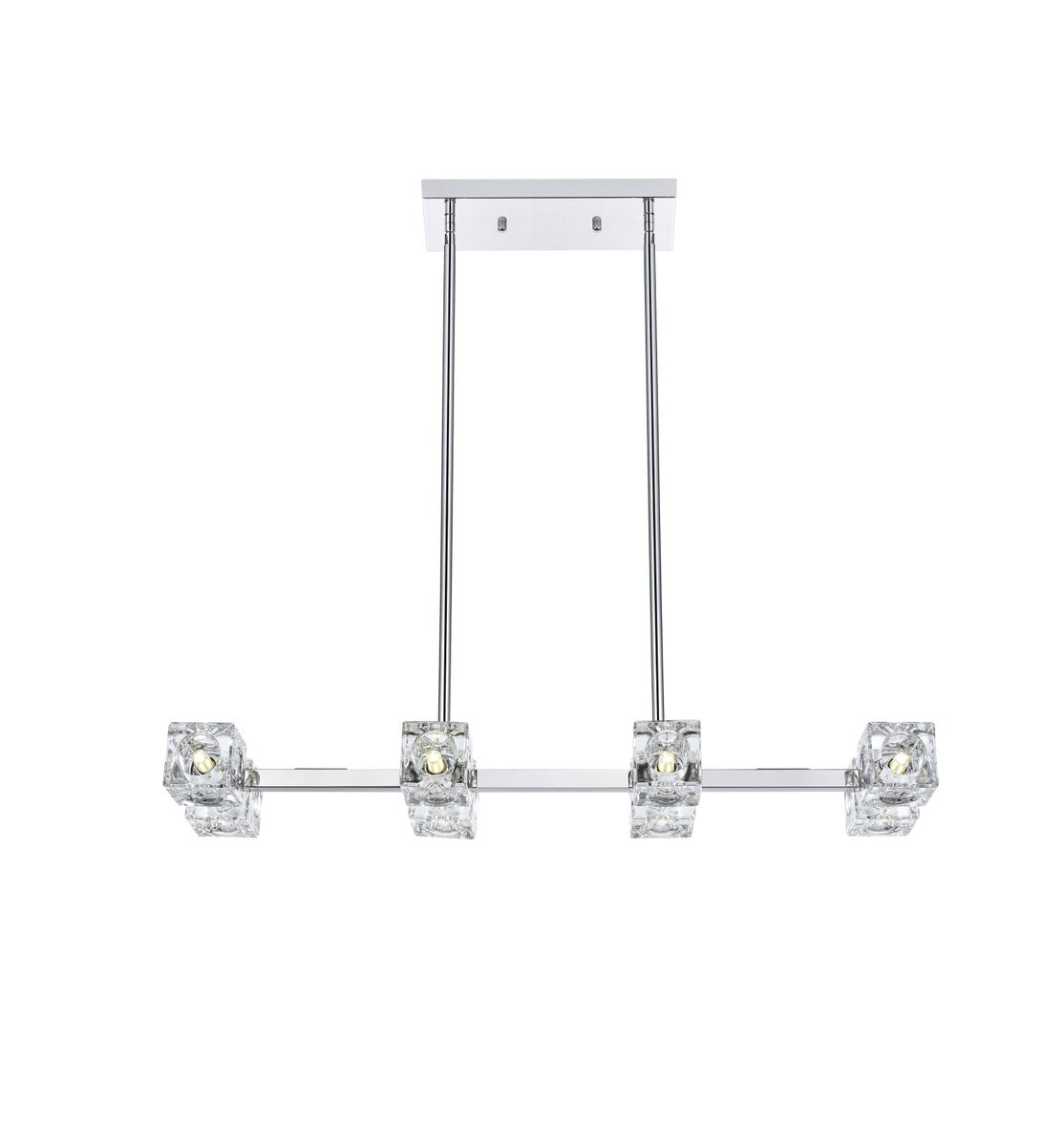 30 Inch Pendant Light In Chrome by Living District