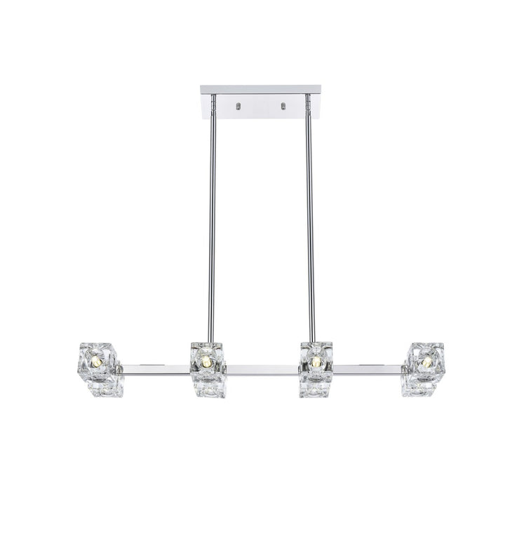 30 Inch Pendant Light In Chrome by Living District