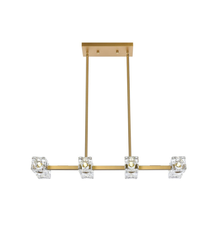 30 Inch Pendant Light In Satin Gold by Living District