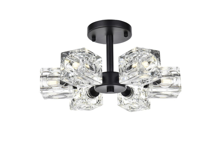 14 Inch Flush Mount In Black by Living District