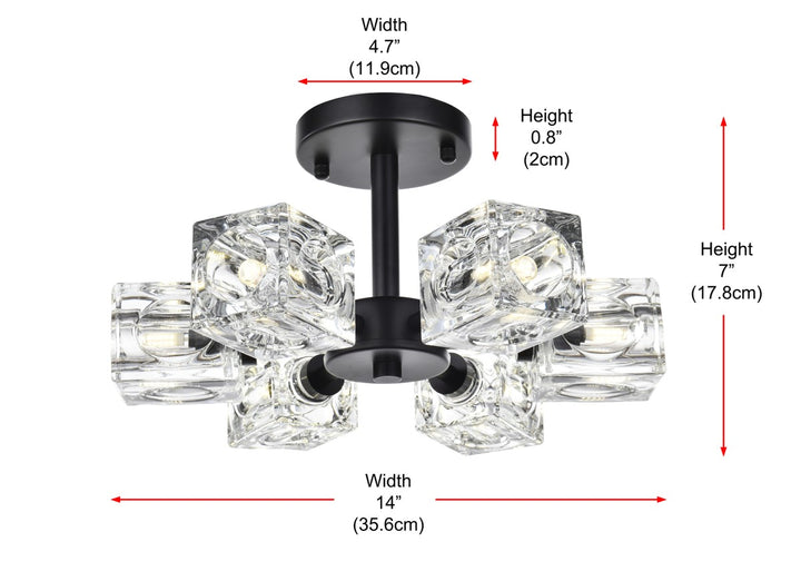 14 Inch Flush Mount In Black