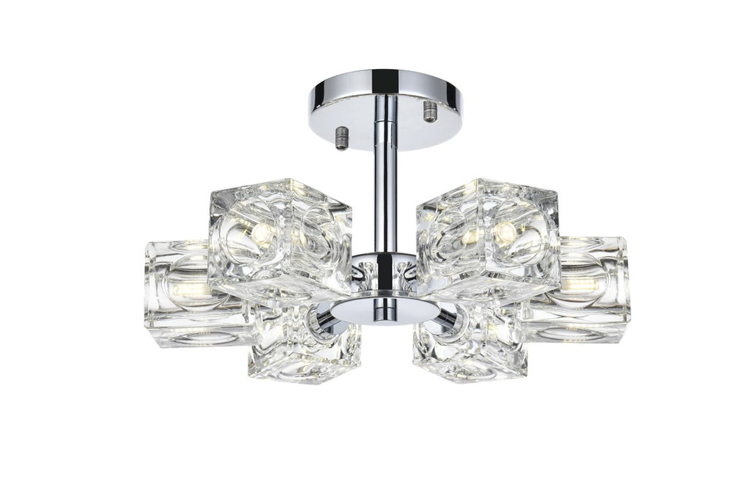 14 Inch Flush Mount In Chrome by Living District