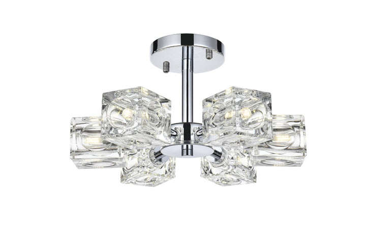 14 Inch Flush Mount In Chrome by Living District