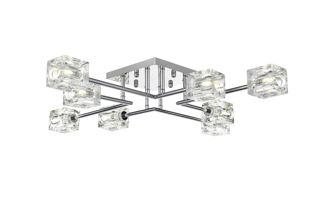 32 Inch Flush Mount In Chrome by Living District