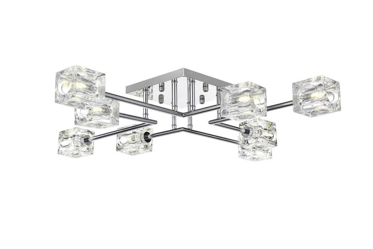 32 Inch Flush Mount In Chrome by Living District