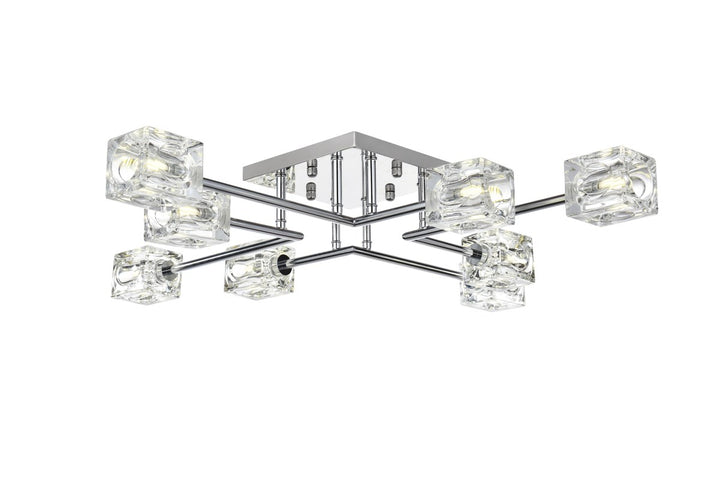32 Inch Flush Mount In Chrome by Living District