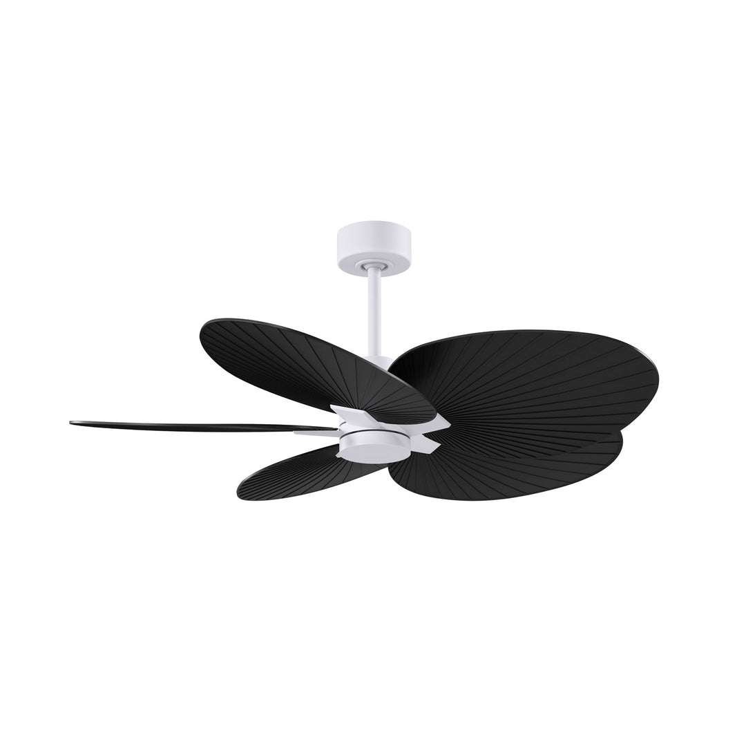5-Blade Ceiling Fan In Matte White And Matte Black Blades by Matthews Fan Company