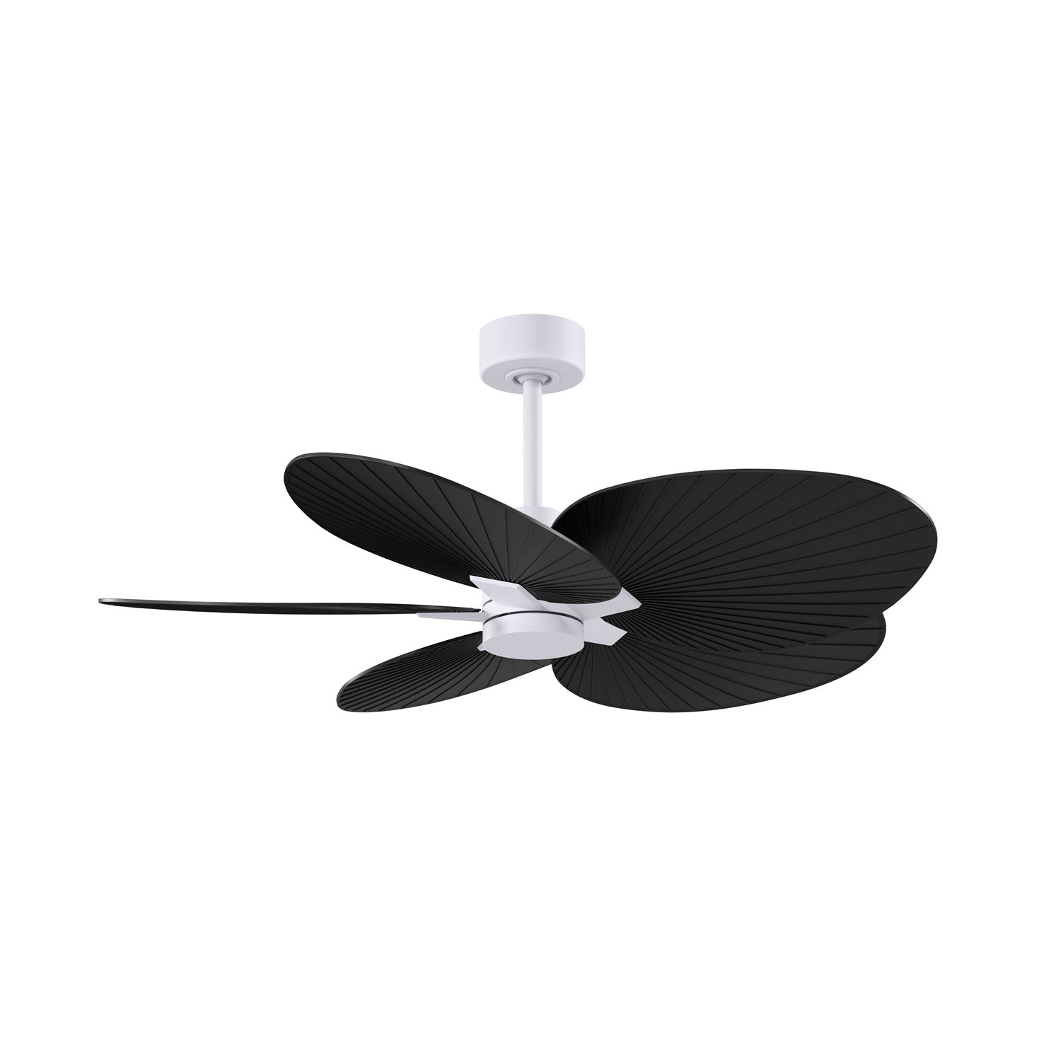 5-Blade Ceiling Fan In Matte White And Matte Black Blades by Matthews Fan Company