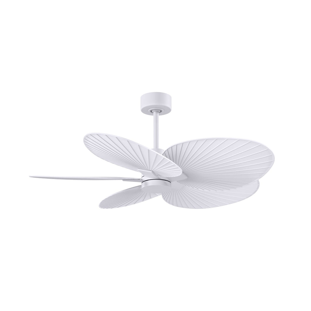 5-Blade Ceiling Fan In Matte White And Matte White Blades by Matthews Fan Company