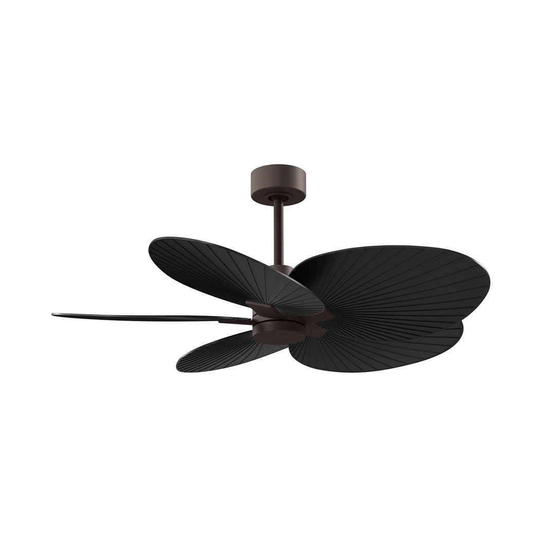 5-Blade Ceiling Fan In Textured Bronze And Matte Black Blade by Matthews Fan Company