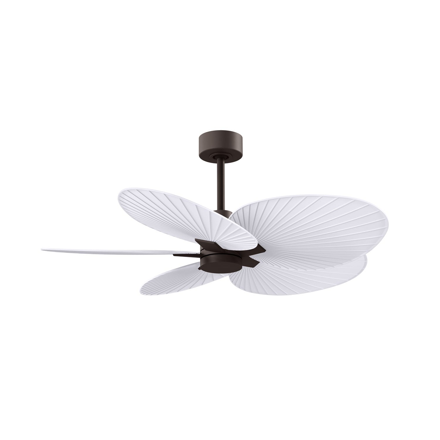 5-Blade Ceiling Fan In Textured Bronze And Matte White Blade by Matthews Fan Company