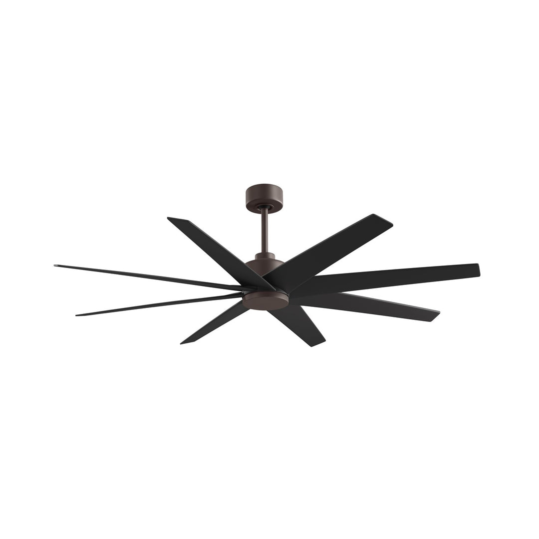 8-Blade Ceiling Fan In Textured Bronze And Matte Black Blades by Matthews Fan Company