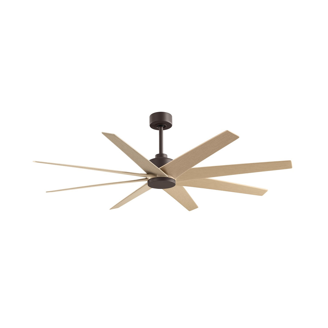 8-Blade Ceiling Fan In Textured Bronze And Light Maple Tone Blades by Matthews Fan Company