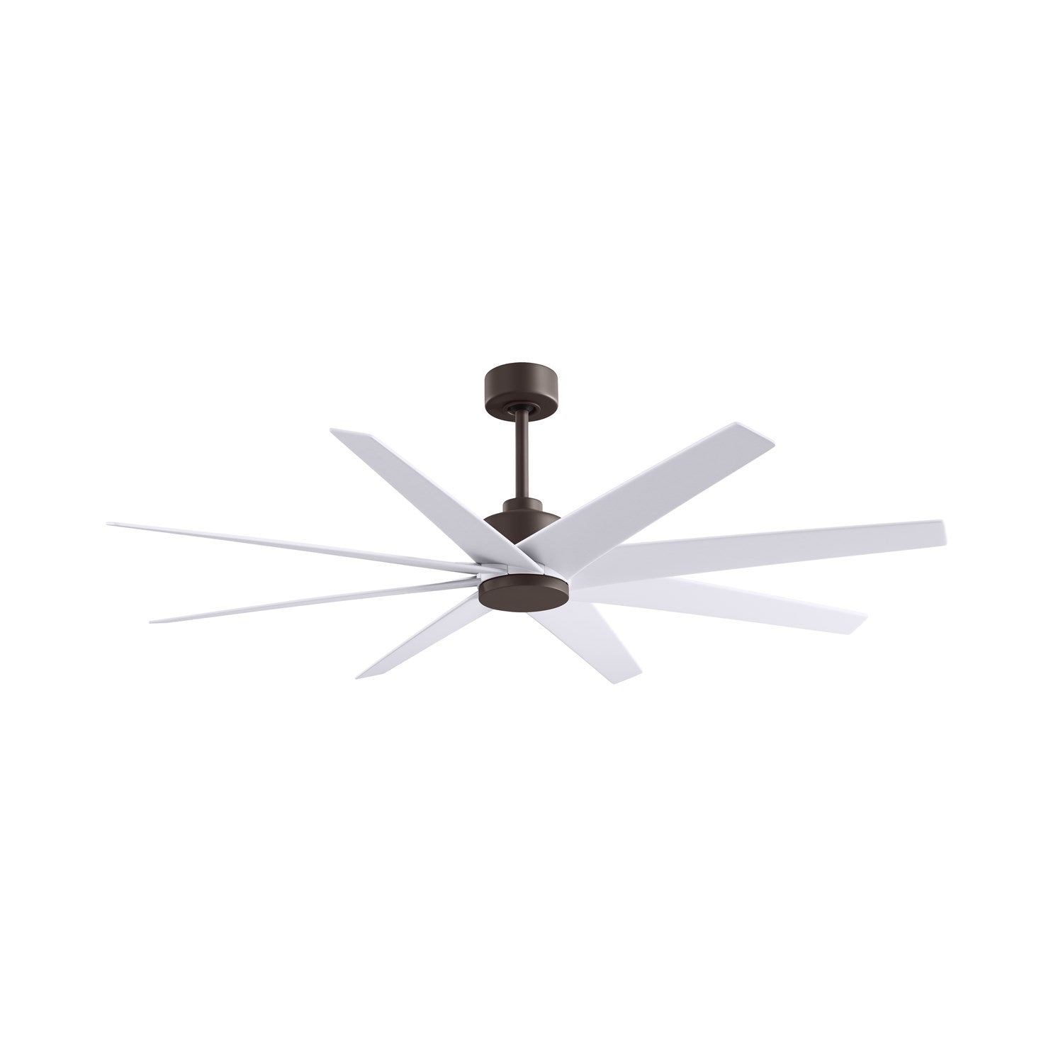 8-Blade Ceiling Fan In Textured Bronze And Matte White Blades by Matthews Fan Company
