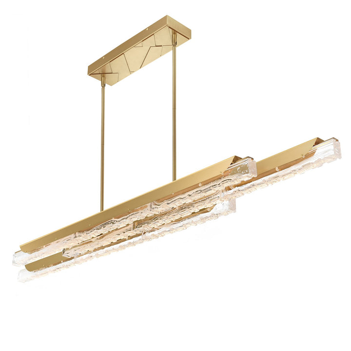 Integrated Led Brass Chandelier by CWI Lighting