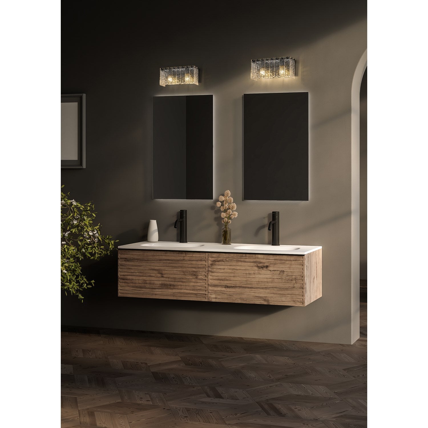 2 Light Vanity