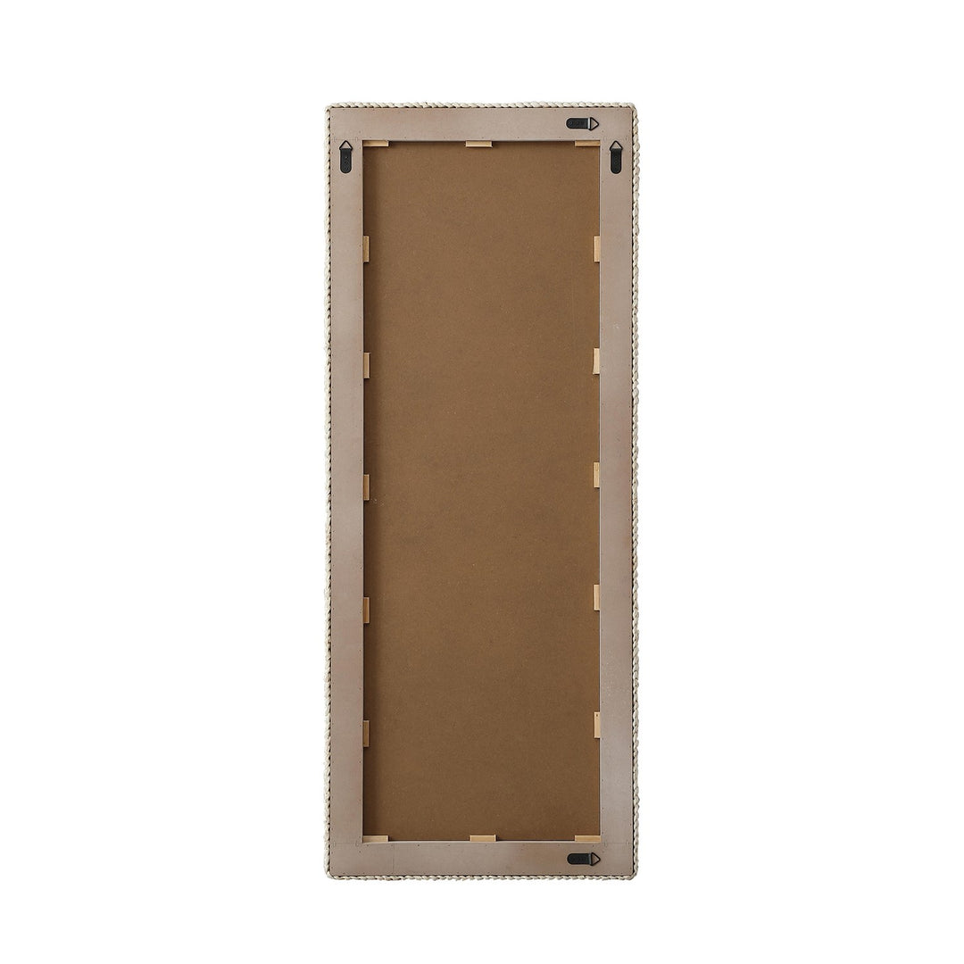 Rectangle Cornhusk Mirror 24X60 In Linen White