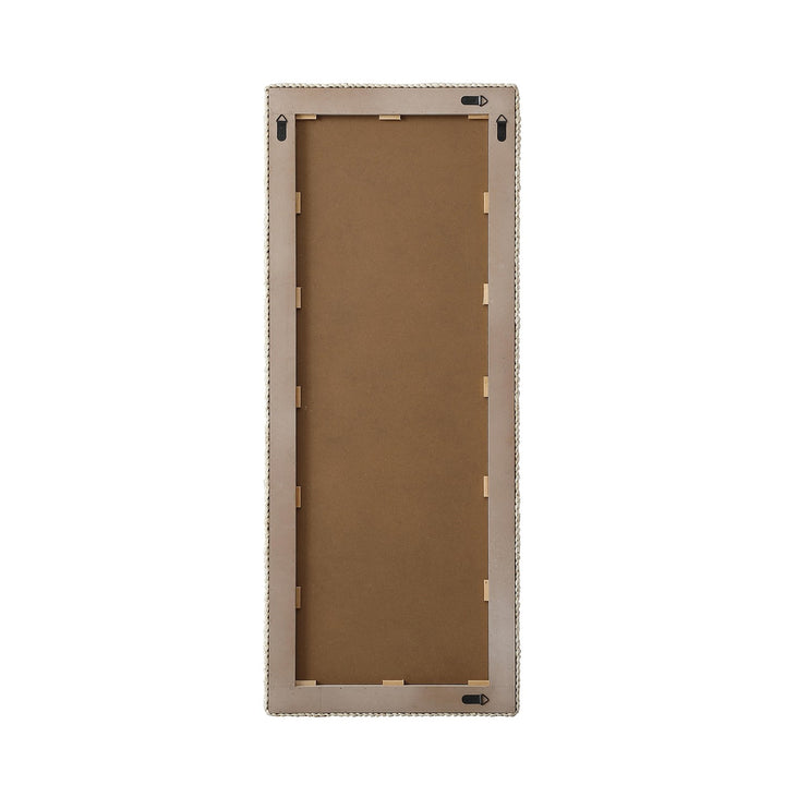 Rectangle Cornhusk Mirror 24X60 In Linen White