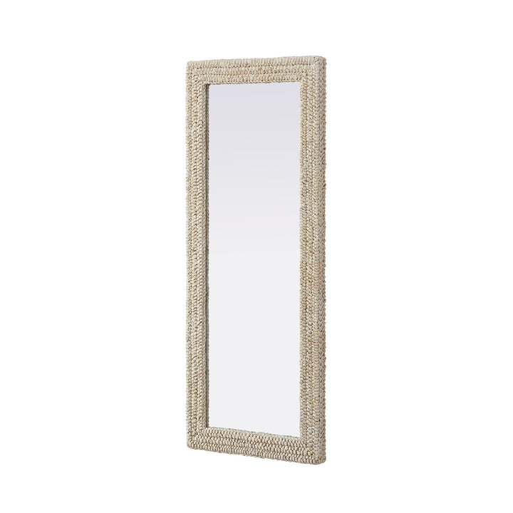 Rectangle Cornhusk Mirror 24X60 In Linen White